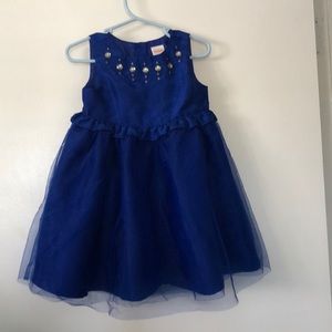 Gymboree Royal Blue Tulle Dress with Jewel Accents